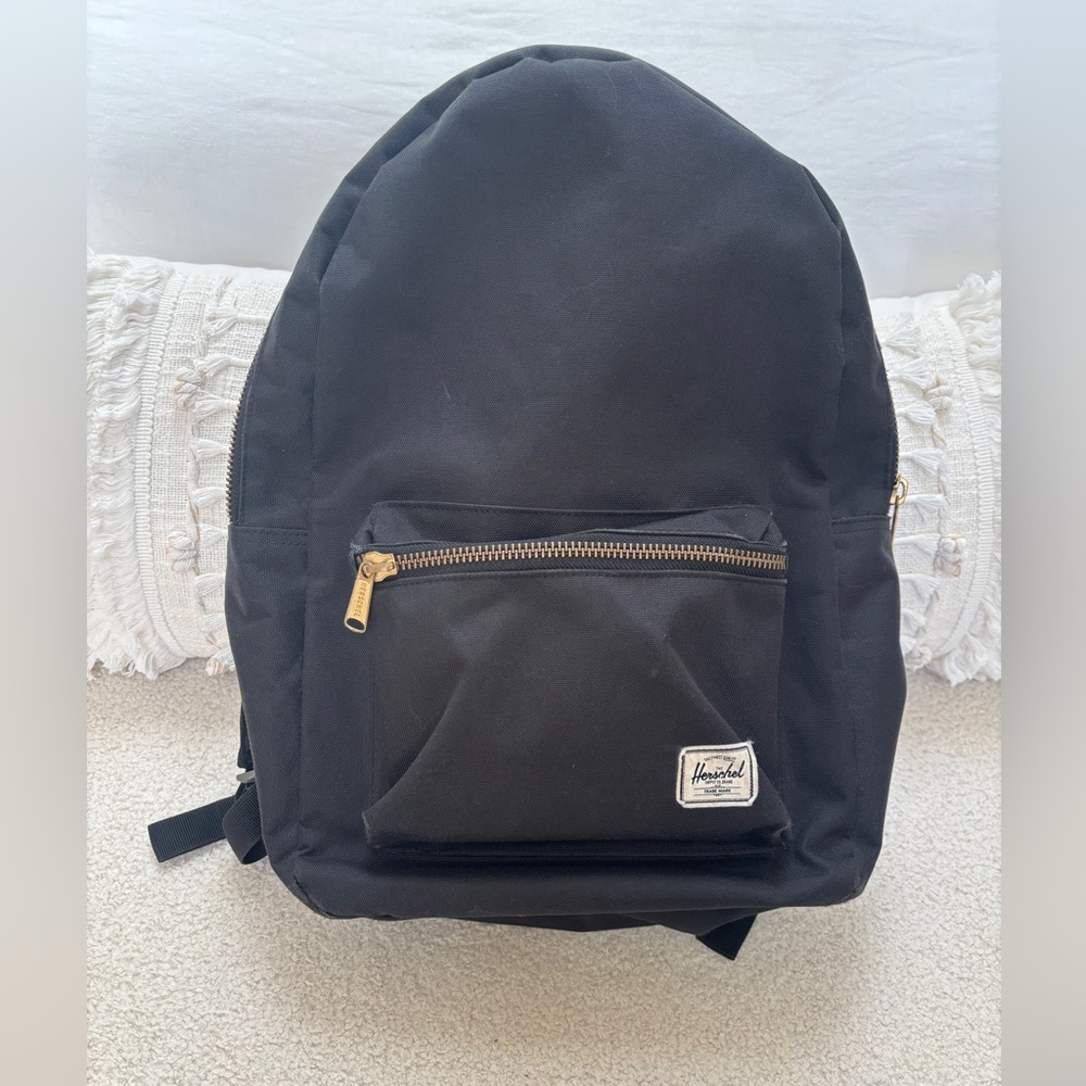 Herschel Supply Company Black Backpack Minimalist Design Everyday Use